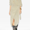 Robe sweat-shirt longue drapée Sandrina en jersey