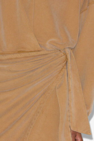 Robe sweat-shirt longue drapée Sandrina en jersey Robe sweat-shirt longue drapée Sandrina en jersey