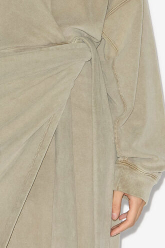 Robe sweat-shirt longue drapée Sandrina en jersey Robe sweat-shirt longue drapée Sandrina en jersey