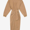 Robe sweat-shirt longue drapée Sandrina en jersey