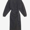 Robe sweat-shirt longue drapée Sandrina en jersey