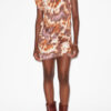 Robe t-shirt asymétrique en jersey imprimé aquarelle Leany Robe t-shirt asymétrique en jersey imprimé aquarelle Leany