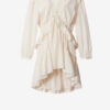 Robe à volants en coton et gaze de lin Damya