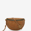 Sac Banana Skano en cuir de veau suédé cognac