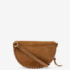 Sac Banana Skano en cuir de veau suédé cognac