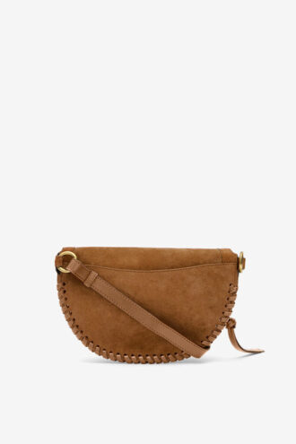 Sac Banana Skano en cuir de veau suédé cognac