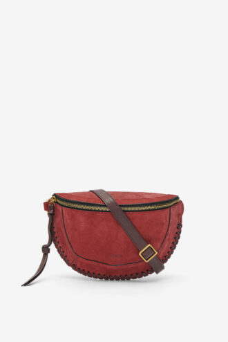Sac banane Skano en cuir de veau suédé tressé