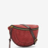 Sac banane Skano en cuir de veau suédé tressé Sac banane Skano en cuir de veau suédé tressé
