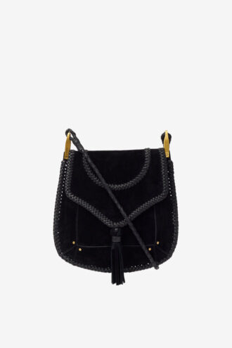 Sac à bandoulière Anahi en cuir suédé tressé