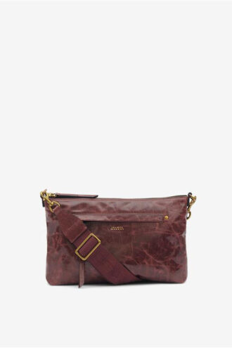 Sac à bandoulière en cuir brillant Nessah