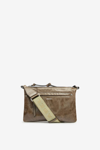 Sac à bandoulière en cuir brillant Winna Duo