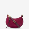 Sac à bandoulière en cuir de veau suédé Oskan Moon Sac à bandoulière en cuir de veau suédé Oskan Moon