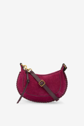 Sac à bandoulière en cuir de veau suédé Oskan Moon