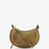 Sac à bandoulière en cuir de veau suédé Oskan Moon Sac à bandoulière en cuir de veau suédé Oskan Moon