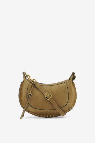 Sac à bandoulière en cuir de veau suédé Oskan Moon