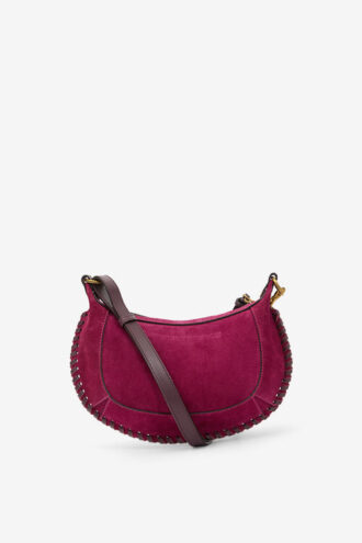 Sac à bandoulière en cuir de veau suédé Oskan Moon
