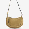 Sac à bandoulière en cuir de veau suédé Oskan Moon Sac à bandoulière en cuir de veau suédé Oskan Moon