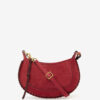 Sac à bandoulière Oskan Moon en cuir de veau suédé tressé Sac à bandoulière Oskan Moon en cuir de veau suédé tressé