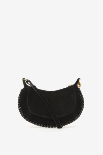 Sac à bandoulière Oskan Moon en cuir de veau suédé tressé