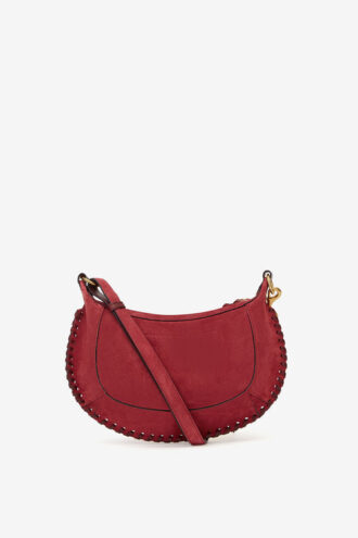 Sac à bandoulière Oskan Moon en cuir de veau suédé tressé