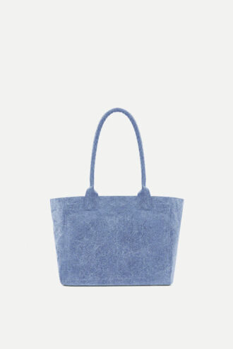 Sac cabas en coton délavé avec logo Yenky Zipped