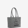 Sac cabas en coton délavé avec logo Yenky Zipped