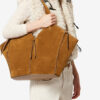 Sac cabas en cuir suédé