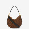 Sac en cuir suédé imprimé Oskan Soft Zip