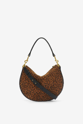 Sac en cuir suédé imprimé Oskan Soft Zip