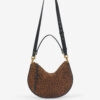 Sac en cuir suédé imprimé Oskan Soft Zip