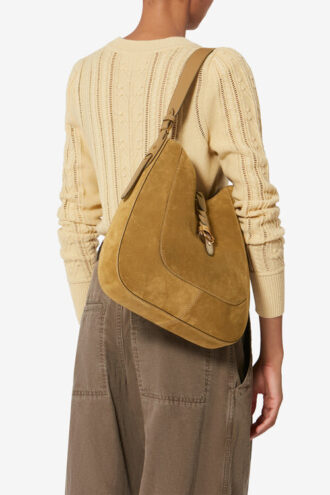 Sac à main Altay Hobo en cuir de veau suédé