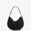 Sac à main Oskan Hobo Soft Zip en cuir de veau suédé tressé