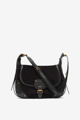 Sac messager Sierra S en cuir de veau suédé