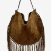 Sac Oskan Hobo en cuir de veau suédé souple