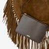 Sac Oskan Hobo en cuir de veau suédé souple