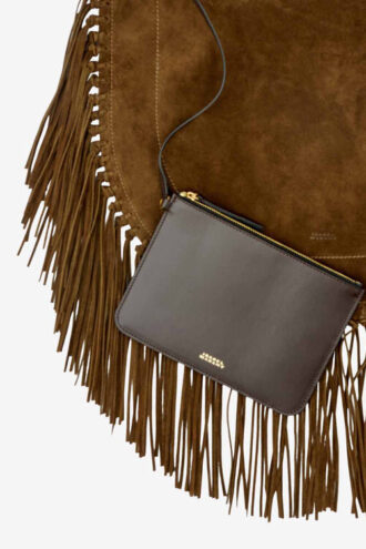 Sac Oskan Hobo en cuir de veau suédé souple