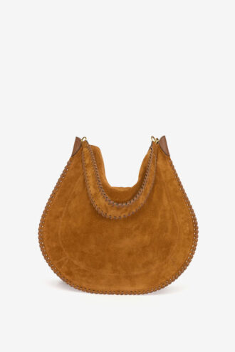Sac Oskan Hobo Folk en cuir de veau suédé tressé