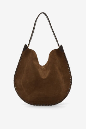 Sac Oskan Hobo Soft en cuir de veau suédé tressé