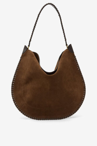 Sac Oskan Hobo Soft en cuir de veau suédé tressé