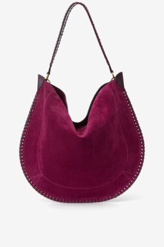 Sac Oskan Hobo Soft en cuir de veau suédé tressé