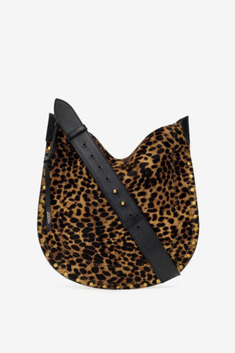 Sac Oskan Soft en cuir style « poney » avec imprimé léopard