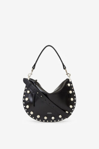 Sac Oskan Soft Zip en cuir de vachette clouté