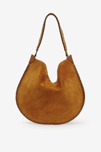 Sac souple Oskan Hobo en cuir de veau suédé tressé