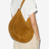 Sac souple Oskan Hobo en cuir de veau suédé tressé