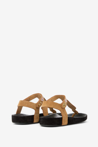 Sandales en cuir brodé Enore