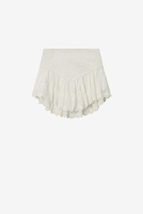 Short brodé en soie et coton Zoelia Short brodé en soie et coton Zoelia