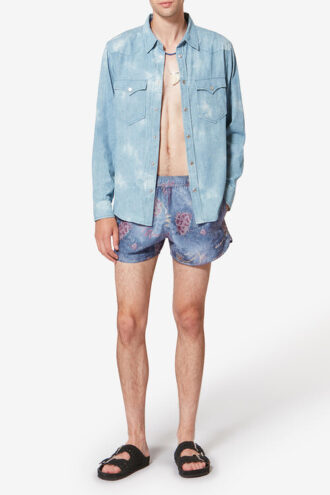 Short de bain imprimé tropical Vincente