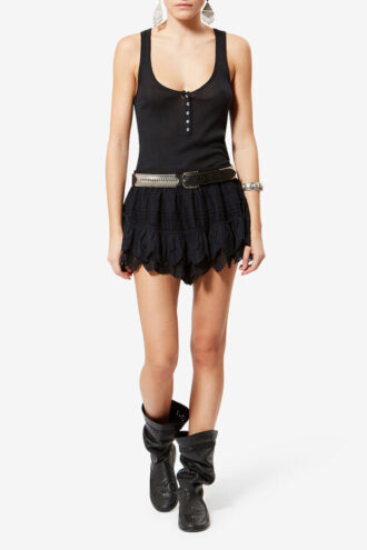Short en coton brodé Puria Short en coton brodé Puria