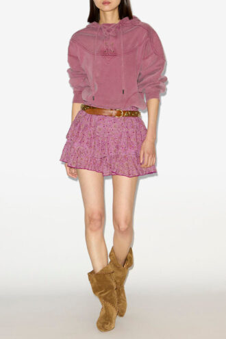 Short en coton imprimé à volants Jocadia