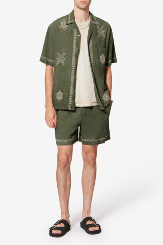 Short en gaze de coton brodé Zilan Short en gaze de coton brodé Zilan